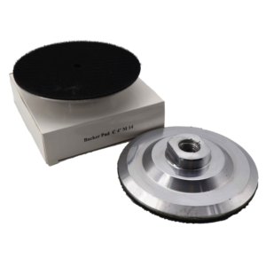 Plaque de support en aluminium Fullux de 4 pouces, disque abrasif à fixation auto-agrippante avec filetage 5/8''-11 pour la connexion de plaques de polissage de pierre - Product Image 4