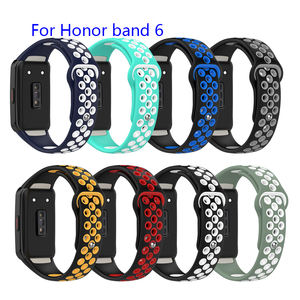 Outil gratuit <span class=keywords><strong>prix</strong></span> bon marché Hua wei honour <span class=keywords><strong>band</strong></span> <span class=keywords><strong>6</strong></span> global Silicone double couleur sport doux respirant matériau convivial Pulseira Correa - Product Image 3