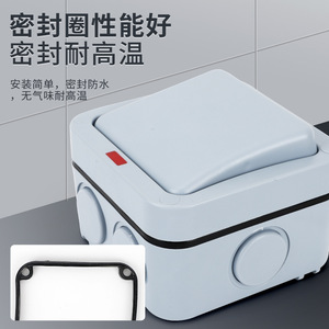 Outdoor Waterproof Wall <b>Switch</b> Ip66 Double Pole With Indicator <b>Light</b> For Outdoor Use - Product Image 5