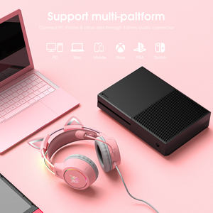 <span class=keywords><strong>Onikuma</strong></span> หูฟัง <span class=keywords><strong>X15</strong></span> <span class=keywords><strong>Pro</strong></span> <span class=keywords><strong>RGB</strong></span> แบบมีสายหูฟังแบบมีไมโครโฟน HD, หูฟังสเตอริโอ HiFi สำหรับเล่นเกม TWS ดีไซน์แบบมีไมค์ในตัว - Product Image 2