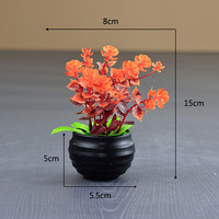 Ornements de fleurs artificielles miniatures en plastique pour Thanksgiving, Noël, Pâques et Nouvel An - Décoration de bureau écologique