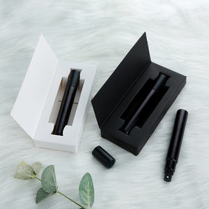 SUMEEAR 15ml 哑光黑色圆形玻璃香水喷雾瓶 喷雾器 紫外线电镀定制徽标喷雾盖 可再填充 - Product Image 1