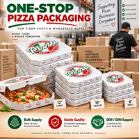 Boîte en carton ondulé blanc pour emballage de pizza, impression personnalisée de logo, étanche et gaufrée, vente en gros