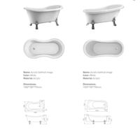 Baignoire autoportante en acrylique |   Design d'appartement villa moderne avec cascade intégrée, forme ovale, options de couleurs variées, personnalisable