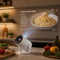 Mini projecteur intelligent Transjee A20 |   Mise au point automatique et 180° °   Rotatif |   Prise en charge Full HD 1080P |   Projecteur de films portable