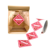 Autocollants longs en vinyle faits à la main pour boîtes à biscuits et gâteaux, emballages de pâtisserie, étiquettes de scellage personnalisées pour bonbons et aliments pour animaux de compagnie