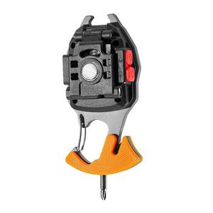 พวงกุญแจอเนกประสงค์สำหรับกิจกรรมกลางแจ้ง พร้อมไฟฉาย LED ขนาดเล็กแบบพกพา ชาร์จไฟได้ ใช้เป็นที่เปิดขวด ซ่อมแซมอุปกรณ์ และมีคาราไบเนอร์ขนาด 3 มม. สำหรับตัดฉุกเฉิน - Product Image 5