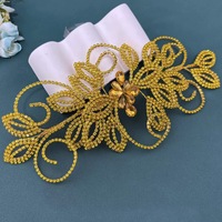 Accessoires de mode en alliage, fleurs 3D en cristal, strass, coiffure de mariage pour vêtements et robes de mariée