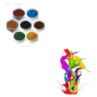 Peinture revêtement béton oxyde de fer poudre bleue