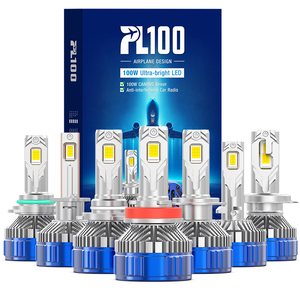 PL100 200 Watts Lâmpada do farol do carro <span class=keywords><strong>LED</strong></span> de alta potência 24000 Lumens Novas Ofertas Lineares Canbus H15 H11 H7 H4 9005 X5 A3 Compatível