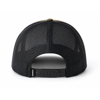 Casquette de baseball structurée à 6 panneaux, style mode, avec logo patch tissé, face camouflage, dos en maille respirante, type trucker, vente en gros