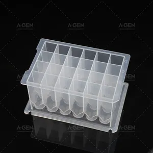 polypropylene lab consumables 24 well plate Plastic ware square Deep well plate 10mL 15mL for DNA/Rna extraction