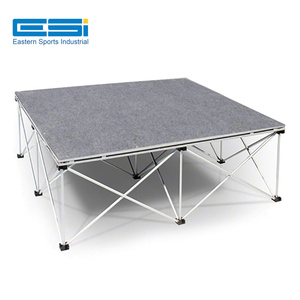 ESI Plate-forme de scène pliable modulaire portable antidérapante en aluminium avec contremarches mobiles pour événements - Product Image 1
