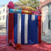 Portable carnaval crème glacée pop-corn nourriture boisson décrochage tente d'air mini gonflable barbe à papa stand gonflable cube cabine tente