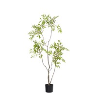 Plante artificielle en plastique Nandina en pot, ornement de jardin pour la décoration de bureau, de jardin et de maison, plantes artificielles