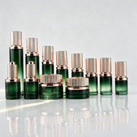 Bouteilles et pots en verre mat de luxe avec pompe à lotion et bouchon or rose estampé à chaud, capacité 20ml-120ml, emballage cosmétique, diffuseur à bâtonnets