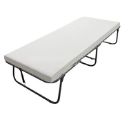 Lit d'appoint pliable - Cadre de lit pliable portable avec matelas en mousse épaisse pour chambre supplémentaire et bureau
