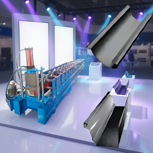 Máquina automática de fabricación de canalón de bajante de lluvia para techo de acero PPGI, precio de fabricación, maquinaria de formación de canalón móvil para azulejos - Product Image 1