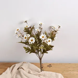Magnifiques fleurs artificielles en soie à 9 têtes, couleur automne, pour la décoration de Noël, de la remise des diplômes et de la Saint-Valentin - Product Image 5