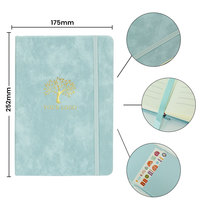 Cuaderno con Encuadernación Cosida de Bordes Redondeados, Kit de Cuaderno con Papel Rayado y Funda para Impresión Personalizada