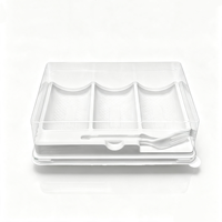 Boîte à gâteau transparente personnalisable, fabriquée en usine, pour l'emballage des desserts et des aliments