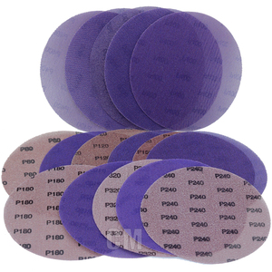 Papier de verre en céramique violette Premium 5 "6" 9 "-Extraction rapide de la poussière, durabilité longue durée MIRKA <span class=keywords><strong>Abranet</strong></span> 3M310W 3M710W - Product Image 1