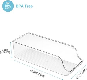 Kitchen Transparent Acrylic Injection Molded PET Eco-Friendly Modern Stackable Refrigerator Storage Organizer Box Bins Drink - Product Image 3