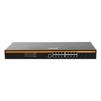 Nouveau design Tincam Poe Switch 2x1000M SFP Fibre Full-Duplex 16x1000Base RJ45 Cuivre Gigabit Switch Géré
