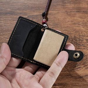 Traveler's Mini Handmade Cowhide Leather Travel Notebook-Promotional Modern Embossed Welcome <b>Gift</b> with Pendant Design - Product Image 4