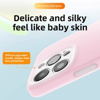 Jelly Liquid Silicone Anti-Chute Caméra Protecteur Mobile Téléphone Cas pour iPhone 16 15 14 13
