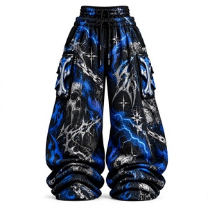 Pantalones Deportivos Personalizados para Hombre, de Doble Cintura, Estilo Holgado, de Doble Capa, Estilo Urbano - Product Image 1