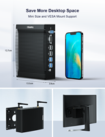 Mini PC Win10 Pro 512 Go SSD 32 Go RAM Double DDR4 M.2 NVMe H7 Intel I7-10610U Silencieux Graphiques UHD 8 Ports USB pour Usage Industriel