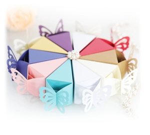 Boîtes à dragées papillon avec nœud pour mariage, cadeaux de chocolat, fournitures pour fête prénuptiale <span class=keywords><strong>et</strong></span> fiançailles, boîte à dragées suspendue - Product Image 5