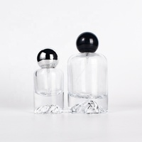 Flacon vaporisateur de parfum transparent en forme de montagne Ru Star 30ml 50ml, rechargeable, avec bouchon en acrylique