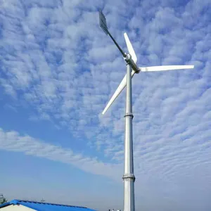 Nieuwste Ontwerp 8kw 10kw 15kw Windmolen Nieuwe Energie 3 Bladen Horizontale Windturbine Generator 24V 48V 96V 8000W Glasvezel Helios