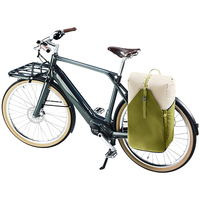 Sac à dos et sacoche arrière 2-en-1 en polyester tendance avec fermeture éclair, design portable, capacité 20-35L, unisexe