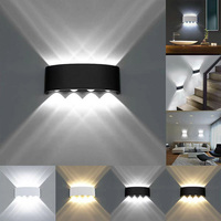 Applique murale LED extérieure en aluminium postmoderne étanche IP65 avec éclairage haut/bas, certifiée CE/FCC, lumière chaude/blanche