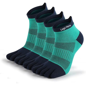 ถุงเท้าผ้าฝ้ายสำหรับผู้ชายแบบห้านิ้ว ถุงเท้าแบบมีแผ่นรองรับแรงกระแทกสำหรับวิ่ง - Product Image 1