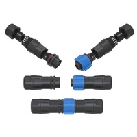 AHUA Vis Cosse 2 Broches 3Pin Round Aviation Plug M25 35A AC Power Assembly Cable Connector Quick-Locked Male Female Waterproof Plug