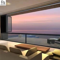 Fenêtre pliante horizontale en alliage d'aluminium de Chine, double vitrage, verre trempé, insonorisée, coupe-vent, pour cuisine