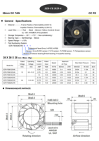 Ventilateur de refroidissement axial avec 12V DC AC Flow 3828 Palier moteur Lame en plastique certifiée ROHS pour l'industrie des restaurants agricoles ODM pris en charge