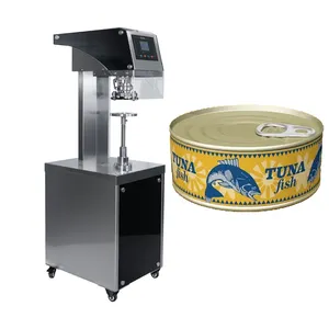 Máquina manual de selagem de latas de alimentos para animais de estimação e pomfret dourado em alumínio
