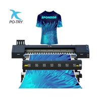 Impresora digital de inyección de tinta de sublimación automática PO-TRY I3200-A1 de rollo a rollo para papel de sublimación