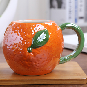 Mug Kopi Keramik 3D Bentuk Labu Bahan Dolomite Ukuran Warna Sesuai Pesanan untuk Teh Susu Penggunaan Sehari-hari Kantor Rumah Festival Minum - Product Image 6