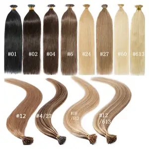 Top Selling Unprocessed European Raw Hair Blonde Straight I Tip 100% Human Hair Extensions