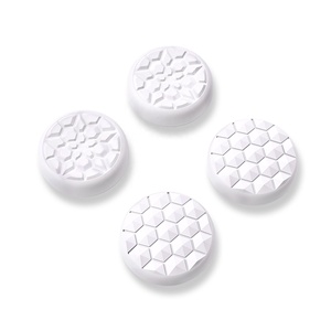 PlayVital Custom Silicone White Thumb <b>Grip</b> Set Thumbstick Caps for Steam Deck LCD & OLED & PS Portal - Product Image 1