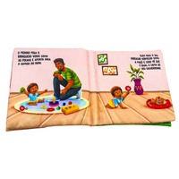 Libro de tela suave OEM con sonajero y papel crujiente, impresión colorida, educación temprana para niños pequeños