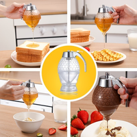 BAMBUS Ensemble de pots en verre borosilicate au design mignon, motif abeilles 3D, multifonctionnel, pour le stockage de miel et d'aliments secs, capacité 450 ml, idéal pour les fêtes