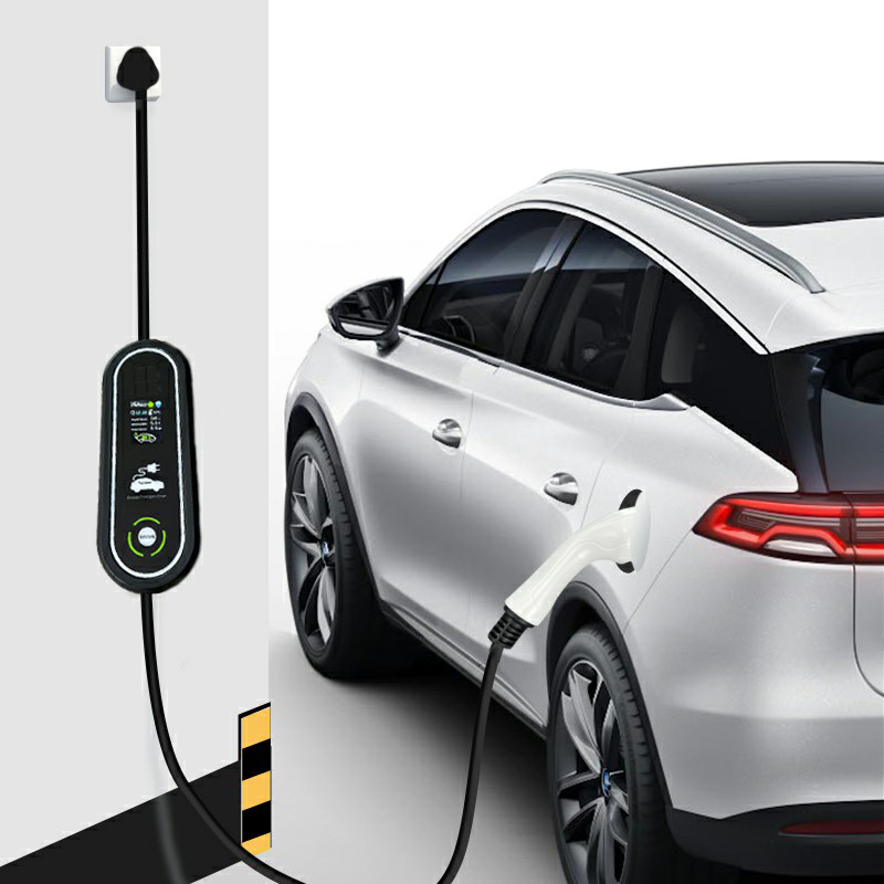 Carregador de carro elétrico portátil Tipo 2 32a 7kw Carregador de veículo elétrico portátil 250v Tpu Ac Ev para carro com Ce Fcc