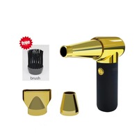 Plumeau à air comprimé-Plumeau électrique pour barbier à cheveux, mini souffleur d'air sec à jet portable à 3 vitesses, aspirateur sans fil